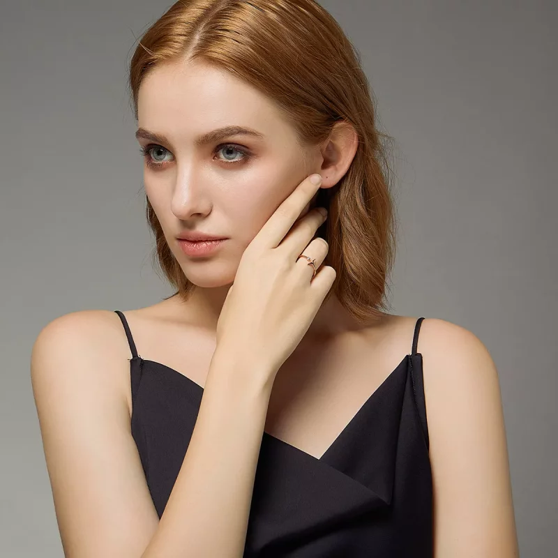 (afbeelding voor) Pandora Style Rose Zeemeermin Traan Open Ring - SCR618-C - Bekijken 5