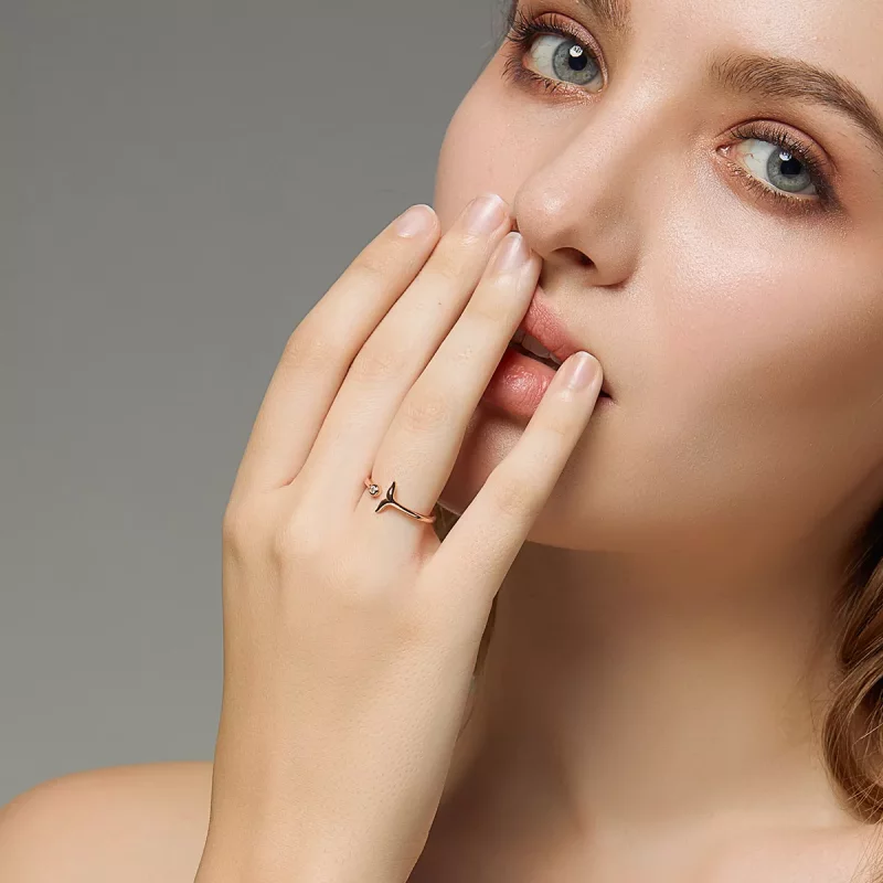 (afbeelding voor) Pandora Style Rose Zeemeermin Traan Open Ring - SCR618-C - Bekijken 7