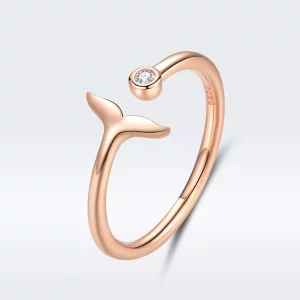 (afbeelding voor) Pandora Style Rose Zeemeermin Traan Open Ring - SCR618-C