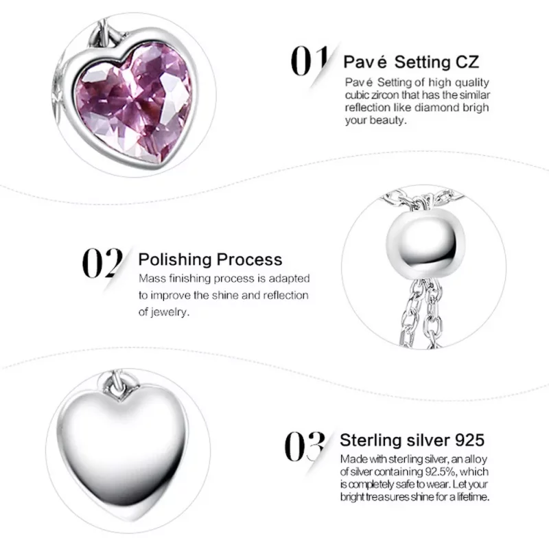 (afbeelding voor) Pandora Style Roze Hart Ring - SCR015 - Bekijken 7