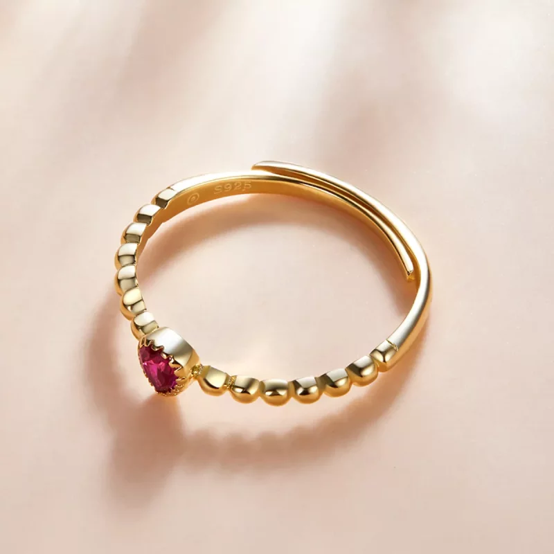 (afbeelding voor) Pandora Style Rozenwaterdruppel Ring - SCR745 - Bekijken 3