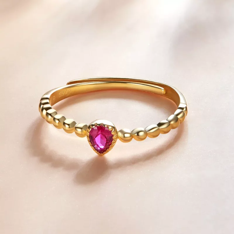 (afbeelding voor) Pandora Style Rozenwaterdruppel Ring - SCR745 - Bekijken 4