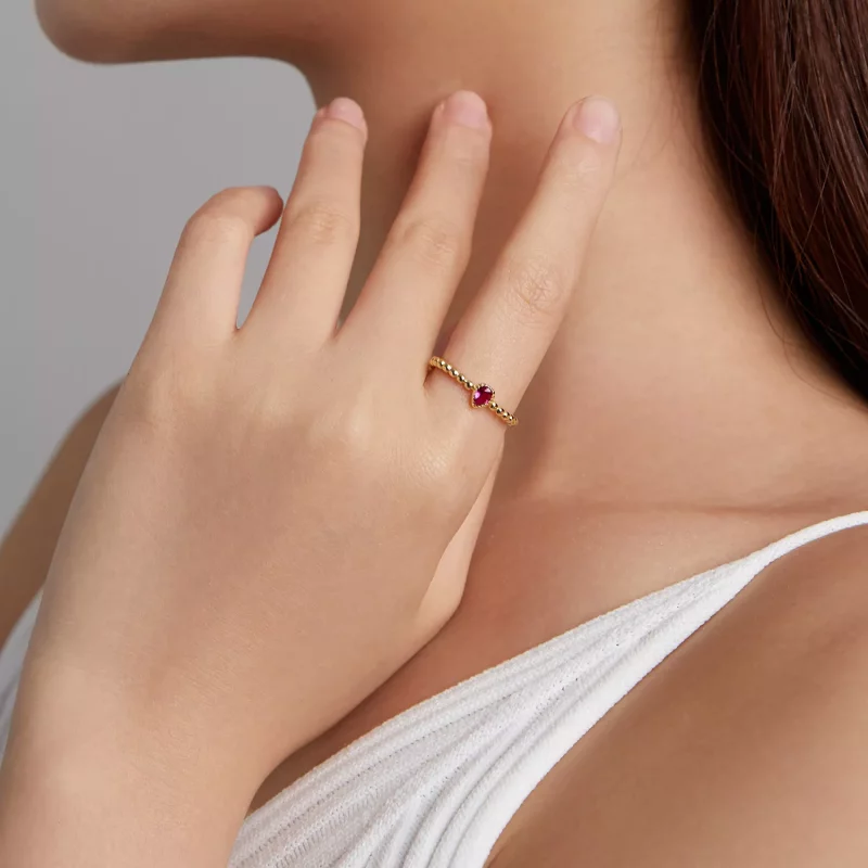 (afbeelding voor) Pandora Style Rozenwaterdruppel Ring - SCR745 - Bekijken 6