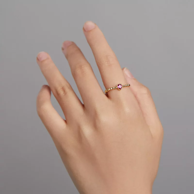 (afbeelding voor) Pandora Style Rozenwaterdruppel Ring - SCR745 - Bekijken 8