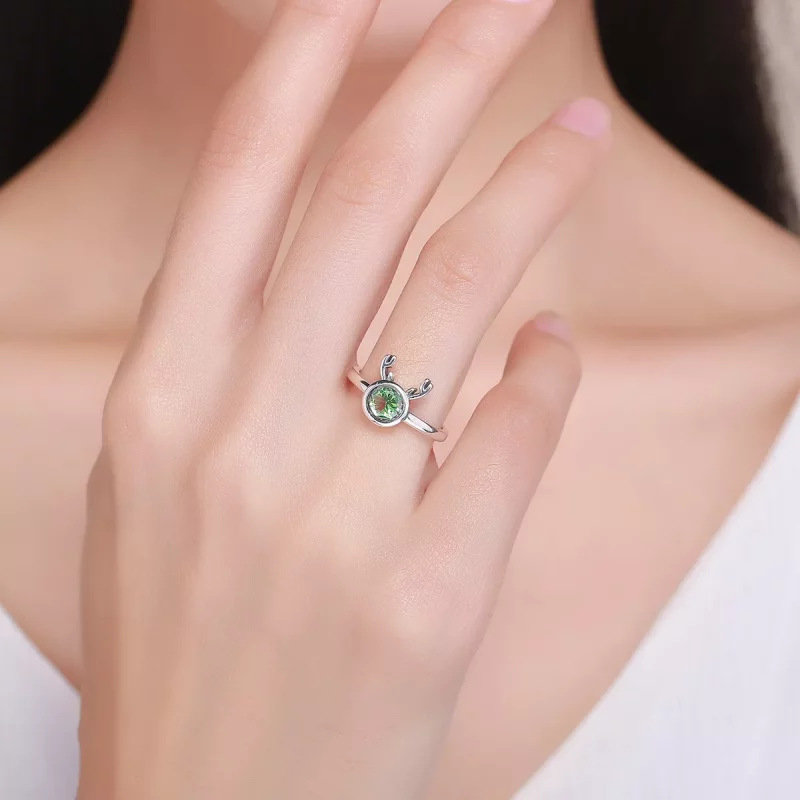 (afbeelding voor) Pandora Style Schattig gewei Ring - SCR244 - Bekijken 6