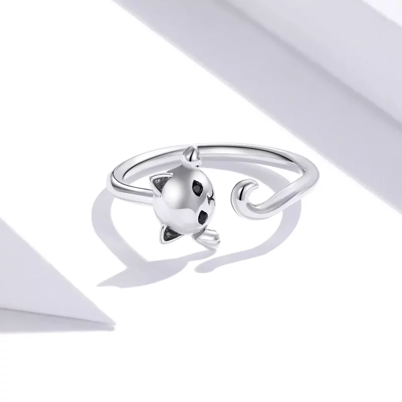 (afbeelding voor) Pandora Style Schattige kat Open Ring - SCR707 - Bekijken 3