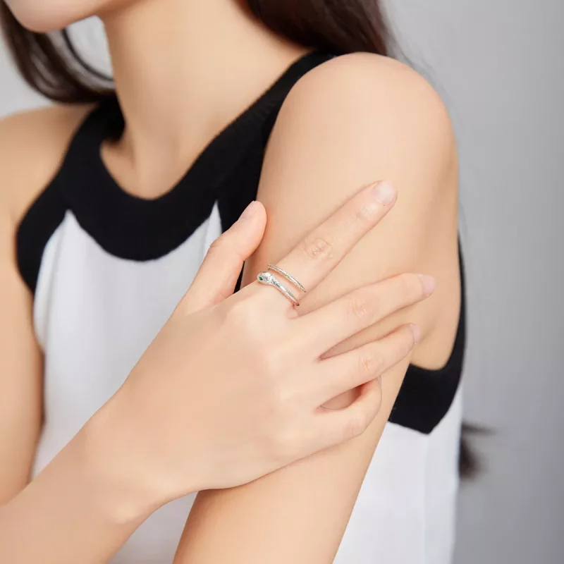 (afbeelding voor) Pandora Style Slang Open Ring - BSR169 - Bekijken 7