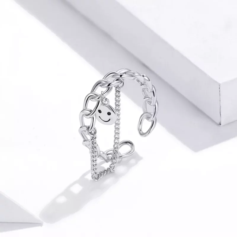 (afbeelding voor) Pandora Style Smiley Open Ring - SCR702 - Bekijken 2