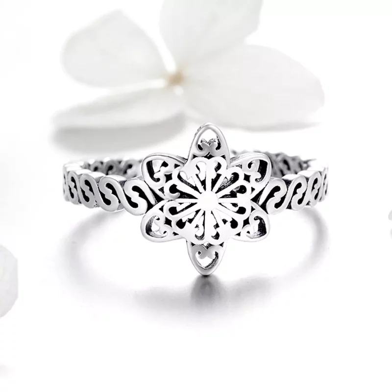 (afbeelding voor) Pandora Style Sneeuwvlok Open Ring - SCR482 - Bekijken 7