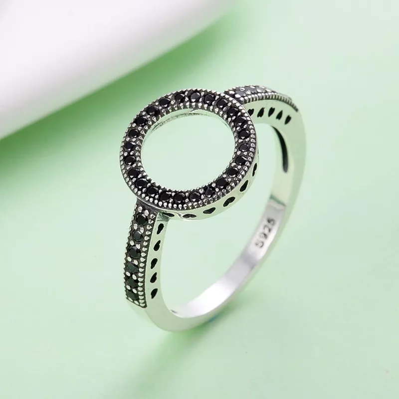 (afbeelding voor) Pandora Style Sprankelende Halo Ring - SCR112 - Bekijken 4