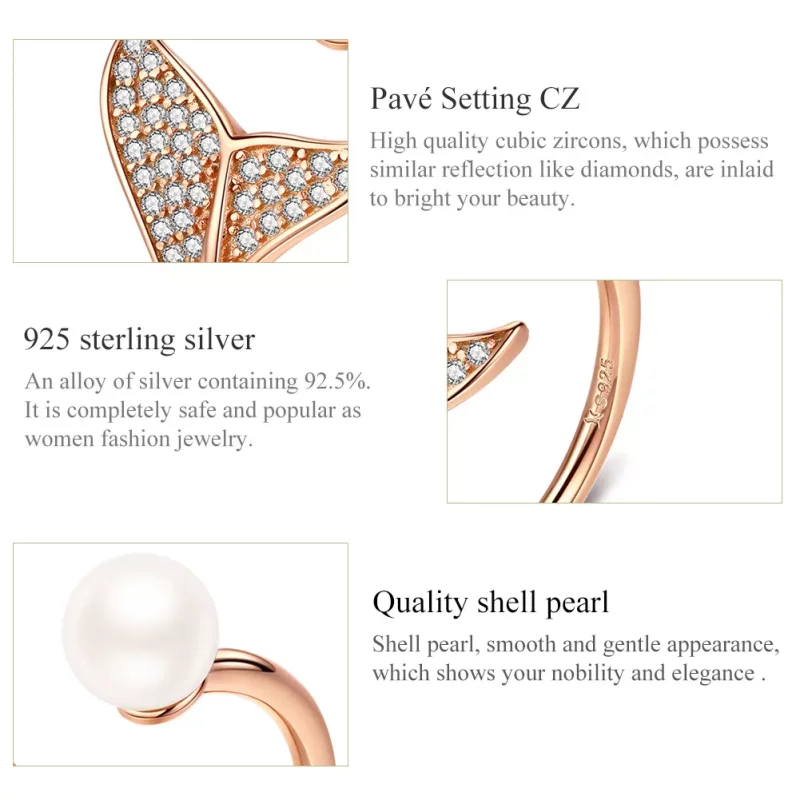 (afbeelding voor) Pandora Style Sprankelende zeemeermin Open Ring - SCR286 - Bekijken 3
