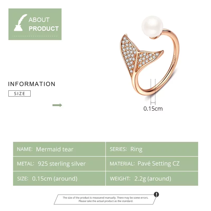 (afbeelding voor) Pandora Style Sprankelende zeemeermin Open Ring - SCR286 - Bekijken 9