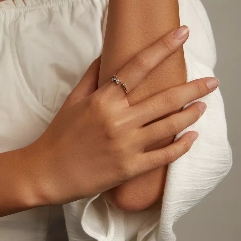(afbeelding voor) Pandora Style Ster Open Ring - SCR769 - Bekijken 5