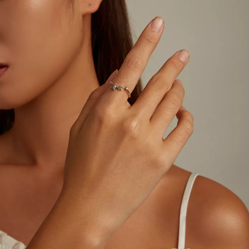 (afbeelding voor) Pandora Style Ster Open Ring - SCR769 - Bekijken 6