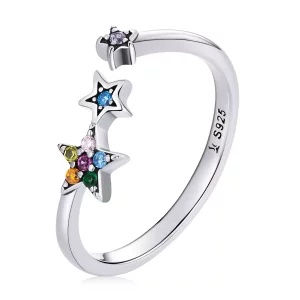 Pandora Style Ster Open Ring - SCR769 (afbeelding voor) Pandora Style Ster Open Ring - SCR769