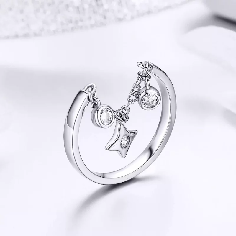 (afbeelding voor) Pandora Style Sterrenhemel Open Ring - SCR408 - Bekijken 3