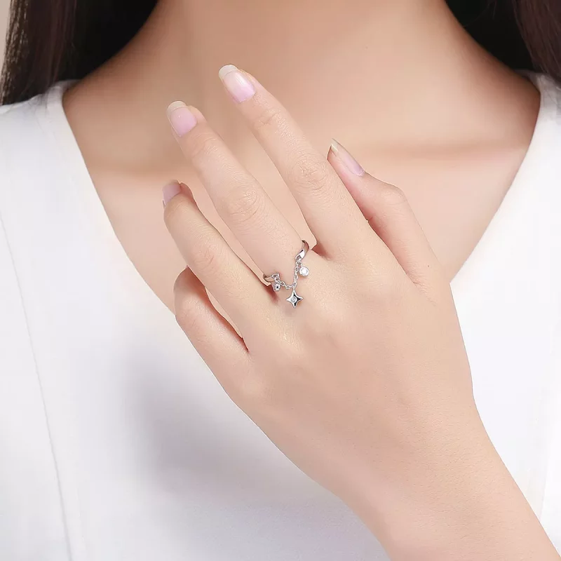 (afbeelding voor) Pandora Style Sterrenhemel Open Ring - SCR408 - Bekijken 5