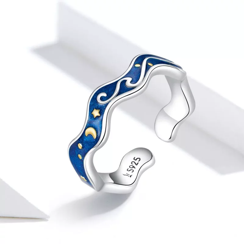 (afbeelding voor) Pandora Style Sterrenhemel van Van Gogh Open Ring - SCR608 - Bekijken 2