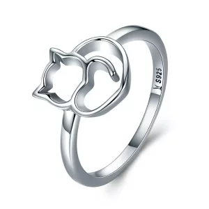 (afbeelding voor) Pandora Style Stoute Kitten Ring - SCR104
