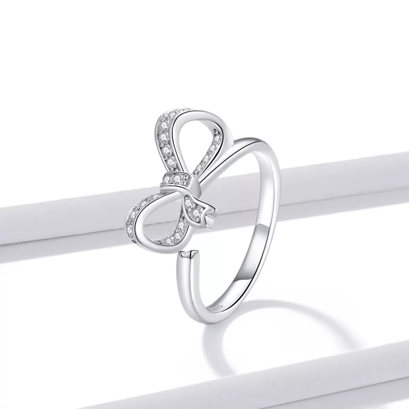 (afbeelding voor) Pandora Style Strik Lint Open Ring - BSR158 - Bekijken 2