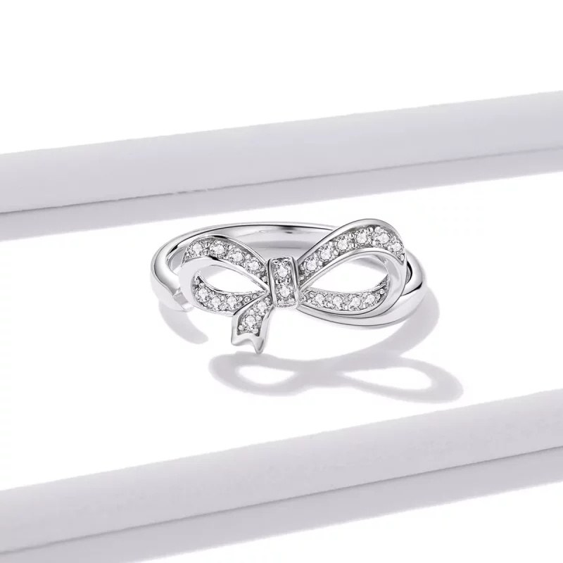 (afbeelding voor) Pandora Style Strik Lint Open Ring - BSR158 - Bekijken 3