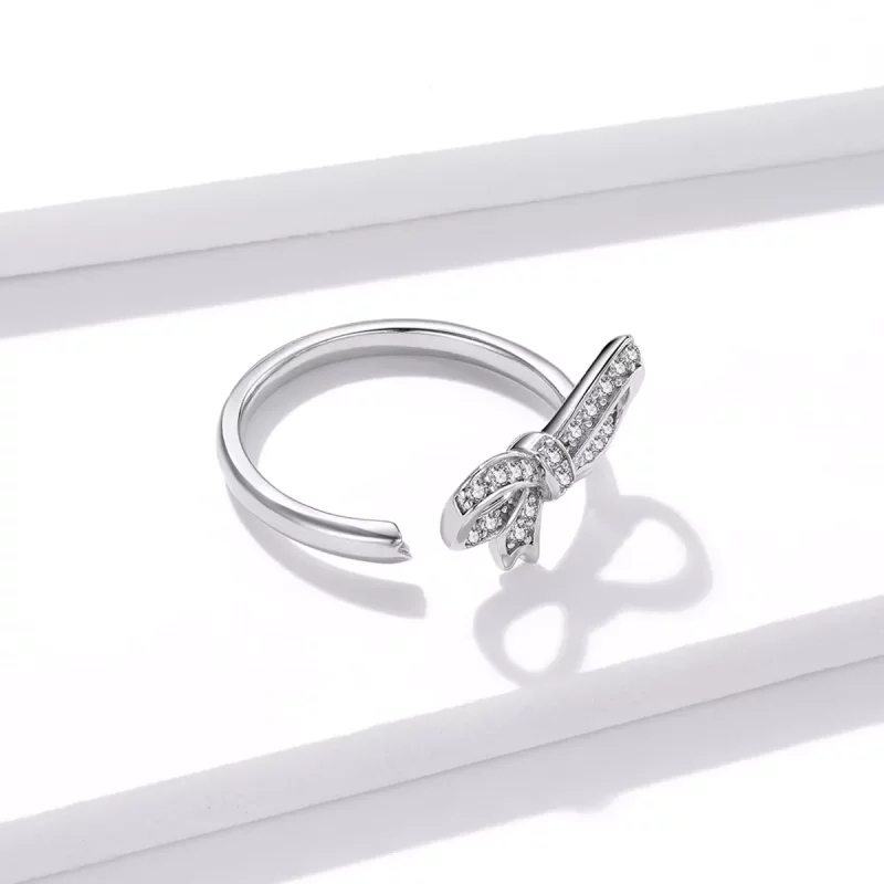 (afbeelding voor) Pandora Style Strik Lint Open Ring - BSR158 - Bekijken 4