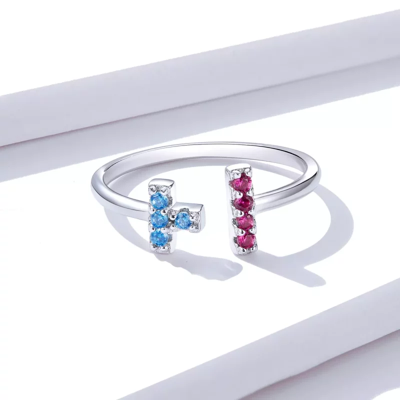 (afbeelding voor) Pandora Style Tetris Open Ring - BSR114 - Bekijken 2