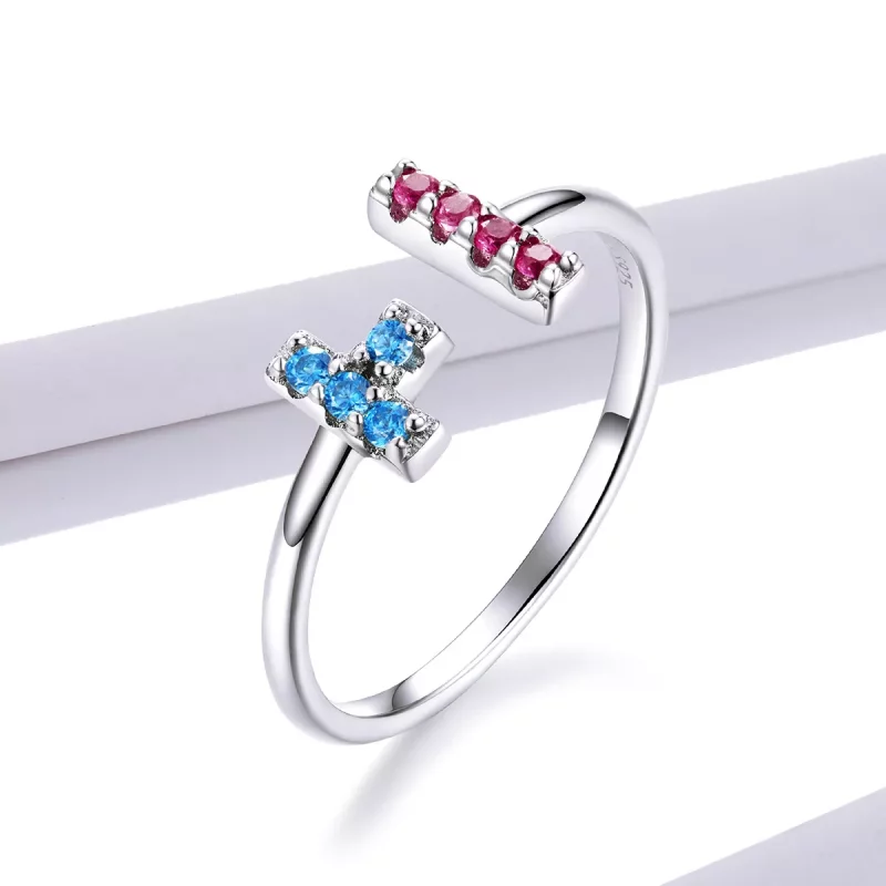 (afbeelding voor) Pandora Style Tetris Open Ring - BSR114 - Bekijken 3