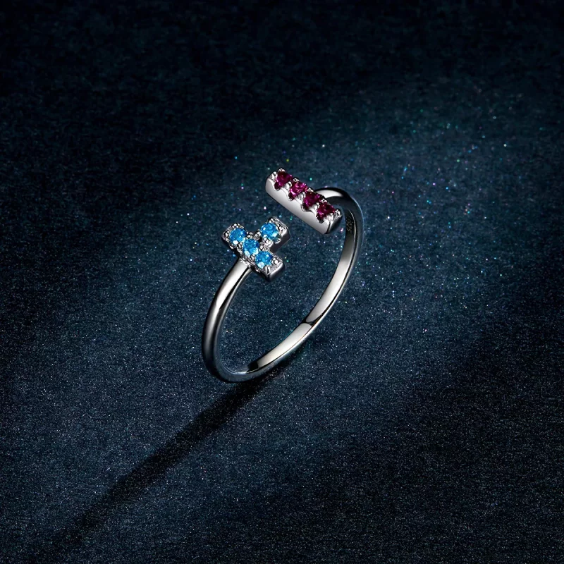 (afbeelding voor) Pandora Style Tetris Open Ring - BSR114 - Bekijken 5