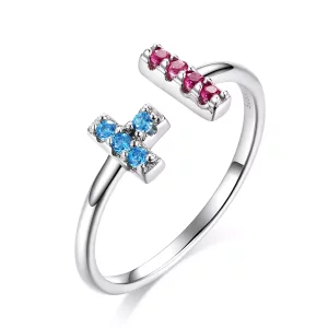 Pandora Style Tetris Open Ring - BSR114 (afbeelding voor) Pandora Style Tetris Open Ring - BSR114