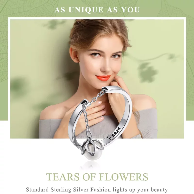 (afbeelding voor) Pandora Style Tranen van bloemen Open Ring - SCR165 - Bekijken 2