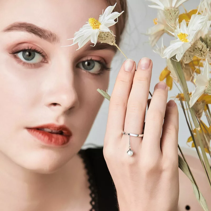 (afbeelding voor) Pandora Style Tranen van bloemen Open Ring - SCR165 - Bekijken 4