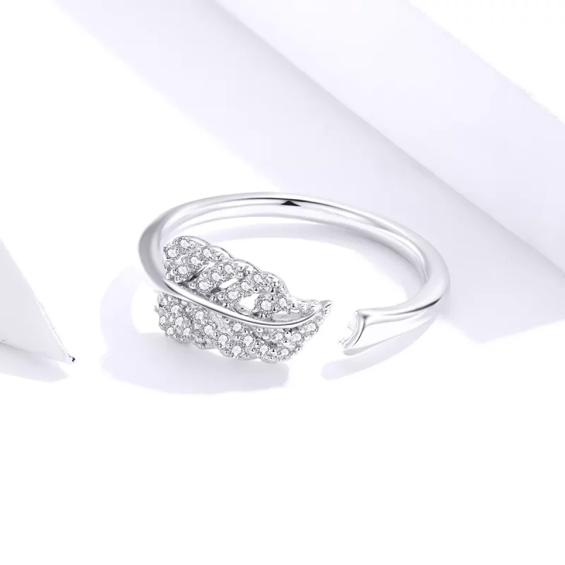 (afbeelding voor) Pandora Style Veer licht Open Ring - SCR614 - Bekijken 2