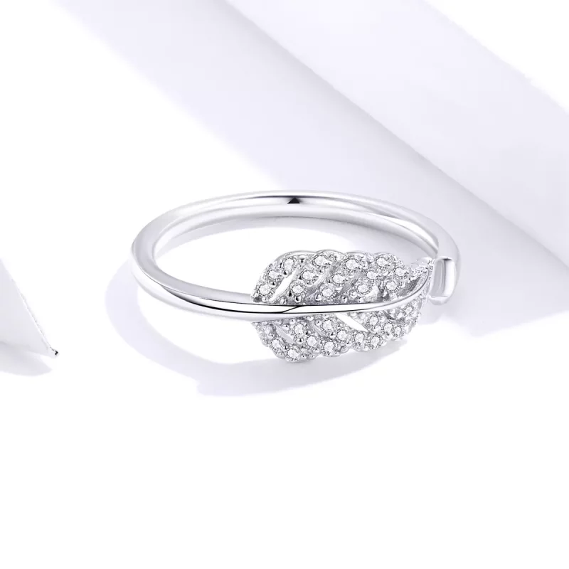 (afbeelding voor) Pandora Style Veer licht Open Ring - SCR614 - Bekijken 3