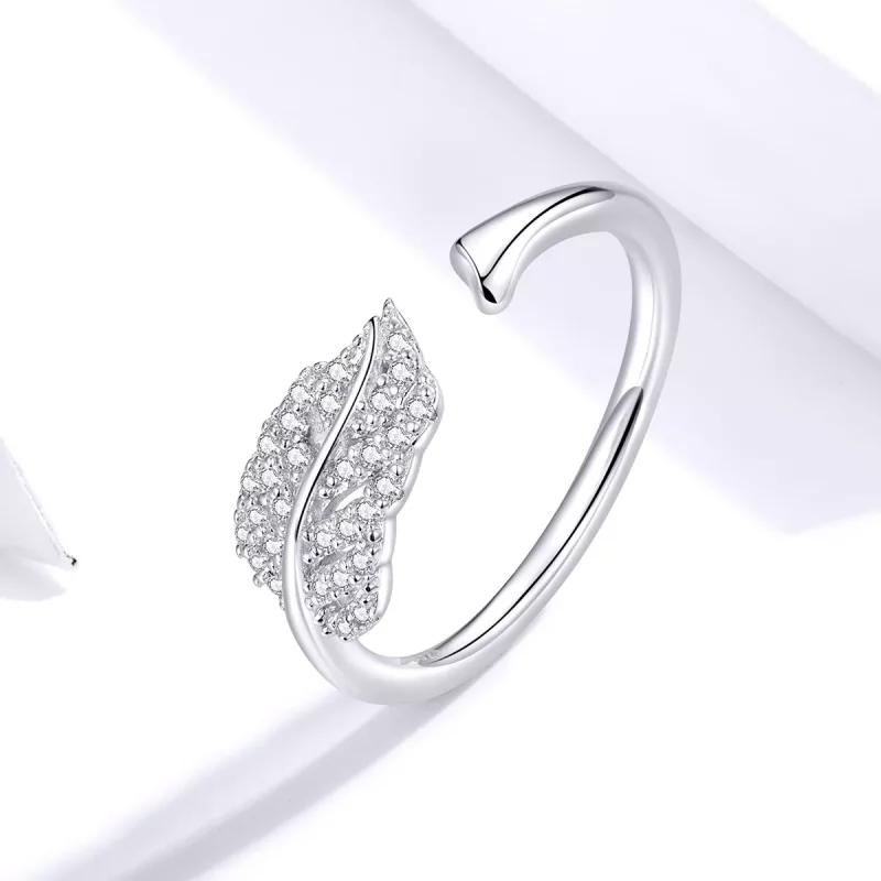 (afbeelding voor) Pandora Style Veer licht Open Ring - SCR614 - Bekijken 4