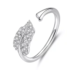 (afbeelding voor) Pandora Style Veer licht Open Ring - SCR614