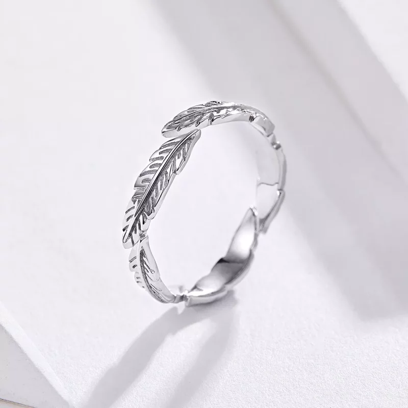 (afbeelding voor) Pandora Style Veer Open Ring - SCR517 - Bekijken 2