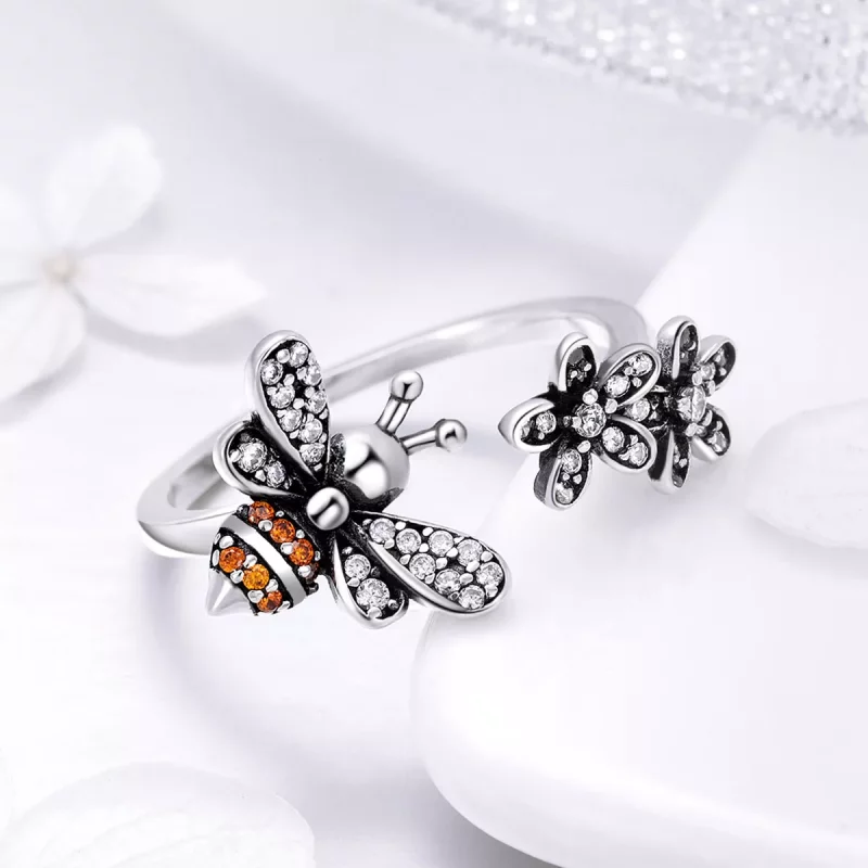(afbeelding voor) Pandora Style Verhaal van de bij Open Ring - SCR422 - Bekijken 4
