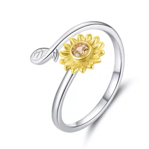 Pandora Style Verse Madeliefje Open Ring - BSR127 (afbeelding voor) Pandora Style Verse Madeliefje Open Ring - BSR127