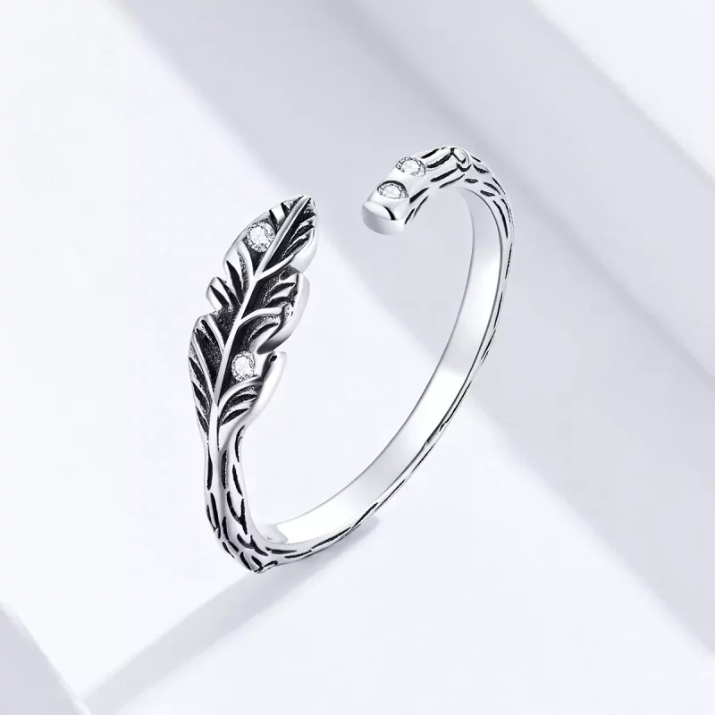 (afbeelding voor) Pandora Style Vintage Bladeren Open Ring - SCR639 - Bekijken 2