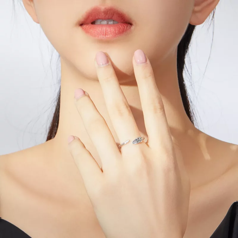 (afbeelding voor) Pandora Style Vintage Bladeren Open Ring - SCR639 - Bekijken 5