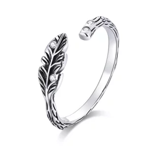 (afbeelding voor) Pandora Style Vintage Bladeren Open Ring - SCR639