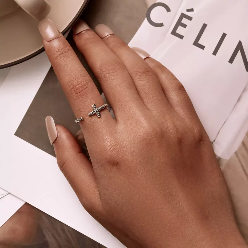(afbeelding voor) Pandora Style Vintage Kruis Open Ring - VSR162 - Bekijken 6