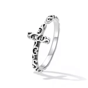(afbeelding voor) Pandora Style Vintage Kruis Open Ring - VSR162