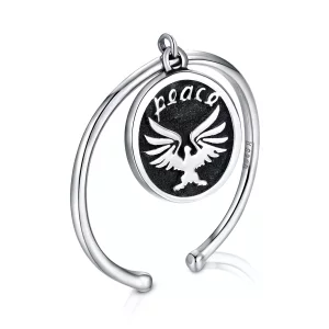 Pandora Style Vintage munten Open Ring - SCR655 (afbeelding voor) Pandora Style Vintage munten Open Ring - SCR655