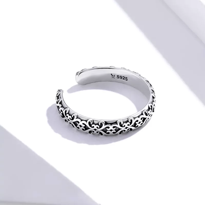 (afbeelding voor) Pandora Style Vintage patroon Open Ring - SCR657 - Bekijken 4