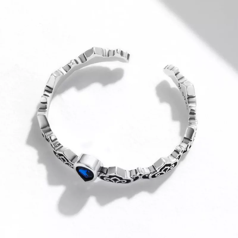 (afbeelding voor) Pandora Style Vintage patroon - waterdruppels Open Ring - SCR767 - Bekijken 4