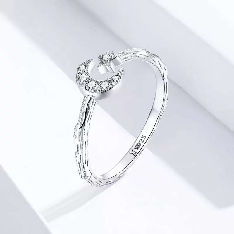 (afbeelding voor) Pandora Style Vintage Sterren Maan Open Ring - SCR638 - Bekijken 2