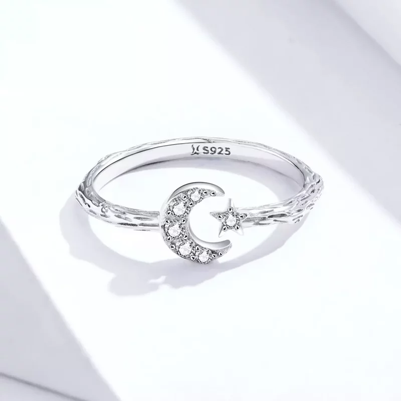 (afbeelding voor) Pandora Style Vintage Sterren Maan Open Ring - SCR638 - Bekijken 3