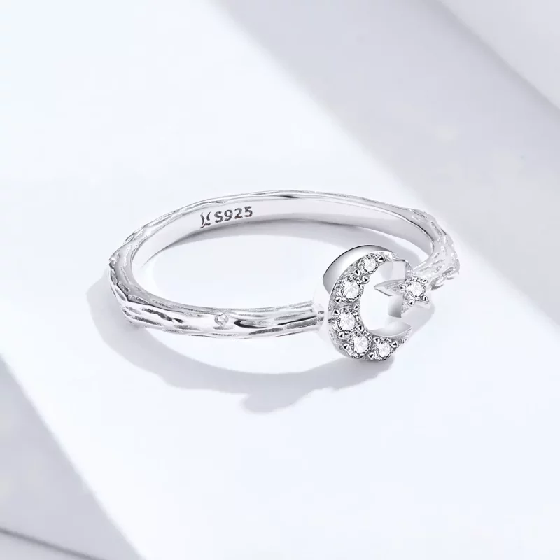 (afbeelding voor) Pandora Style Vintage Sterren Maan Open Ring - SCR638 - Bekijken 4